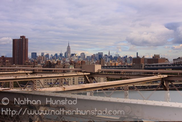 Midtown Manhattan from the Brooklyn Bridge, including the Empire
